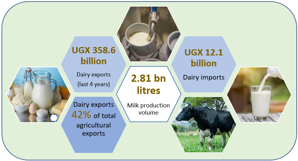 Dairy exports vs. dairy imports in Uganda 2022-2023(2)